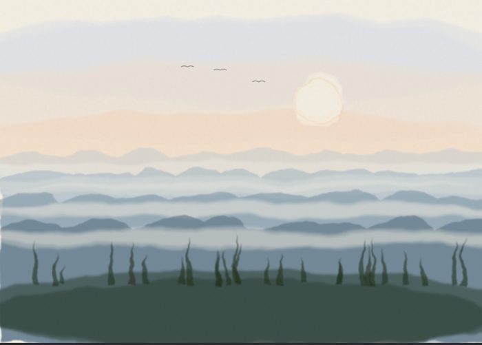 Misty mountains